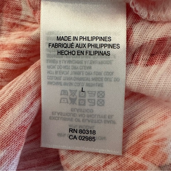 Lucky Brand sleeveless boho floral orange and white cotton modal top Large - Picture 9 of 12